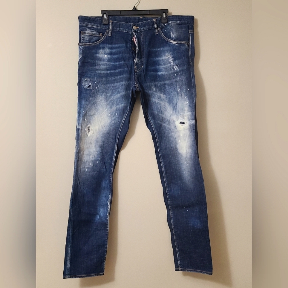 🇨🇦 DSQUARED2 Distressed Cool Guy Jeans - Fits 42" Waist, Blue
